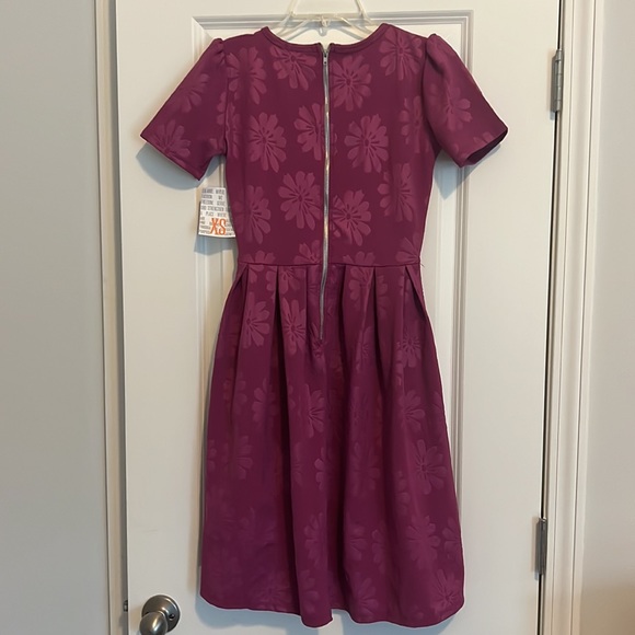 Lularoe  XSmall Amelia dress exposed zipper NEW floral design - Picture 4 of 8